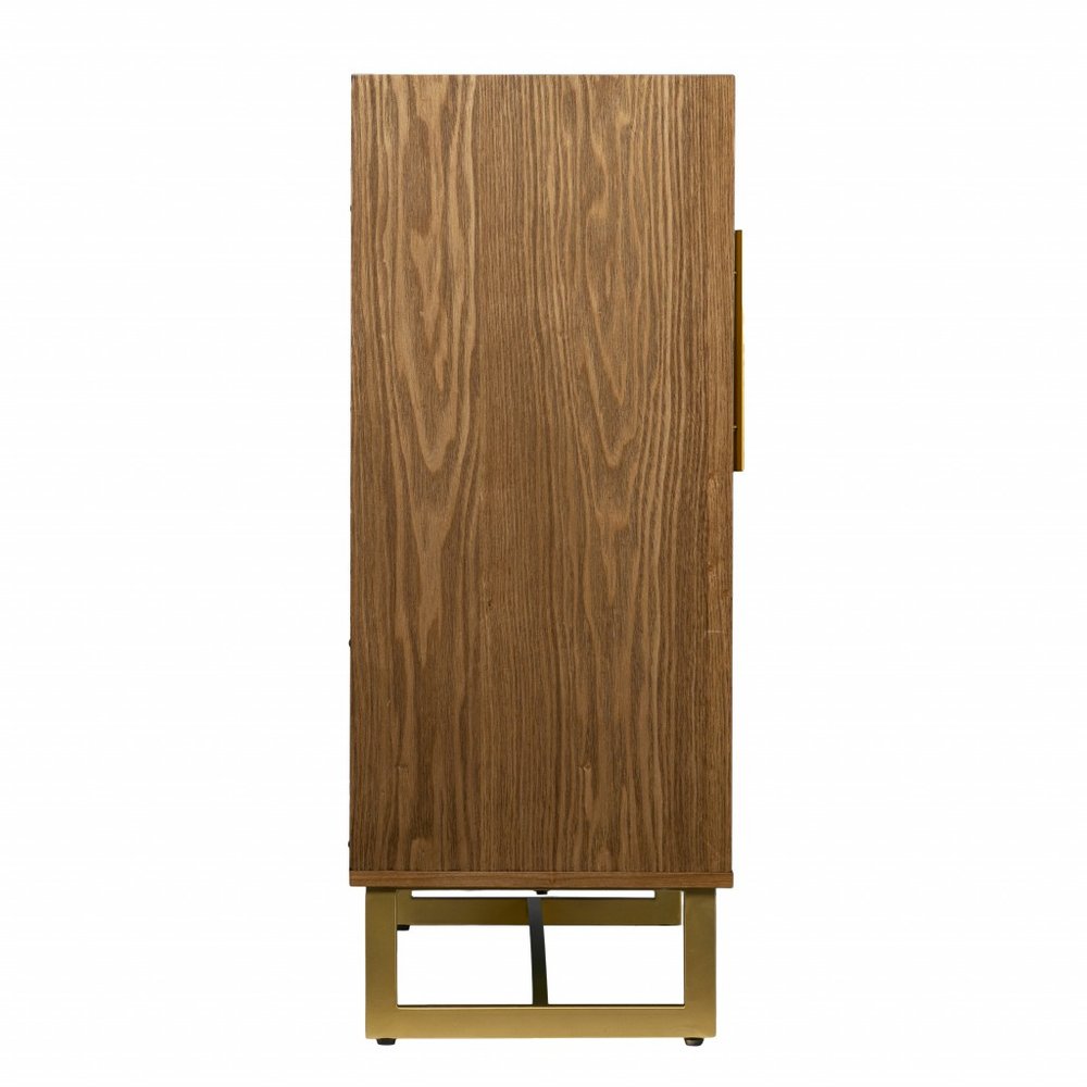 Retro Gold Natural and Faux Marble Wine Cabinet  Warm Home View