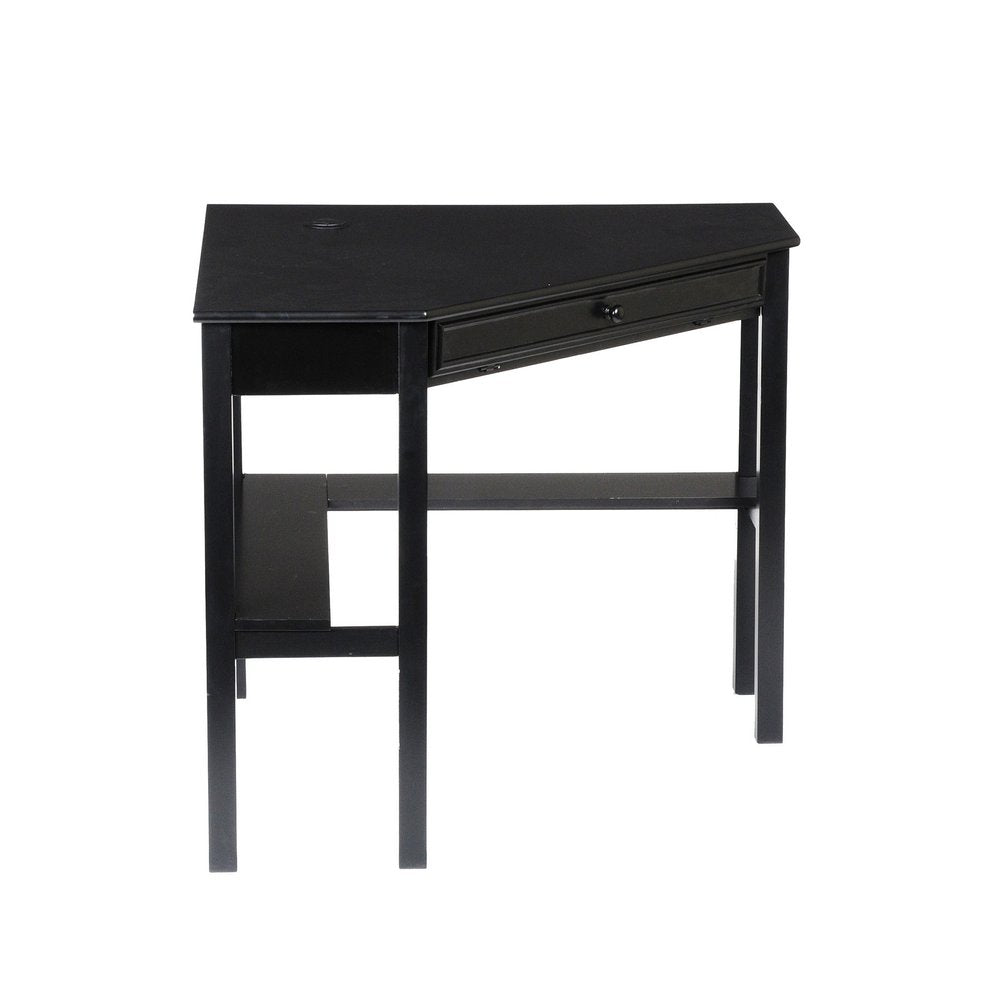 Black Corner Computer Desk  Warm Home View