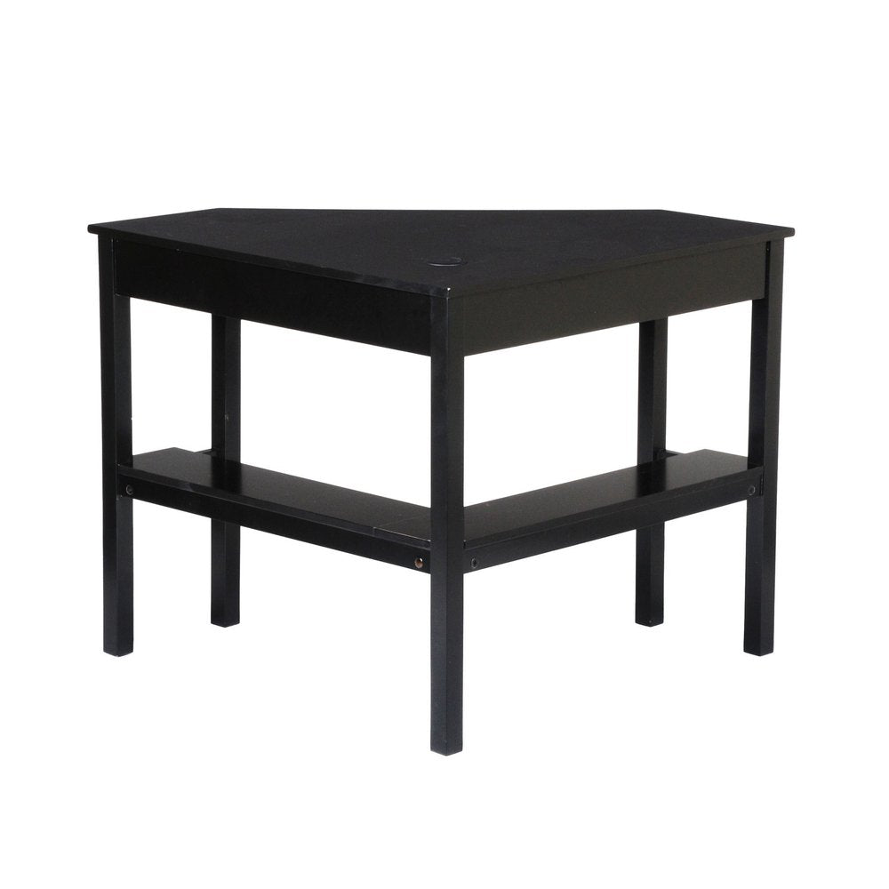 Black Corner Computer Desk  Warm Home View