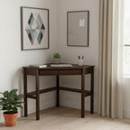 Espresso Corner Computer Desk  Warm Home View
