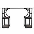 44" Gray and Black Wood Pedestal  Warm Home View