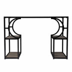 44" Gray and Black Wood Pedestal  Warm Home View