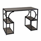 44" Gray and Black Wood Pedestal  Warm Home View