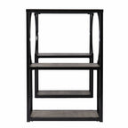44" Gray and Black Wood Pedestal  Warm Home View