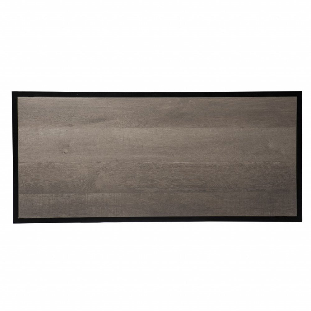 44" Gray and Black Wood Pedestal  Warm Home View