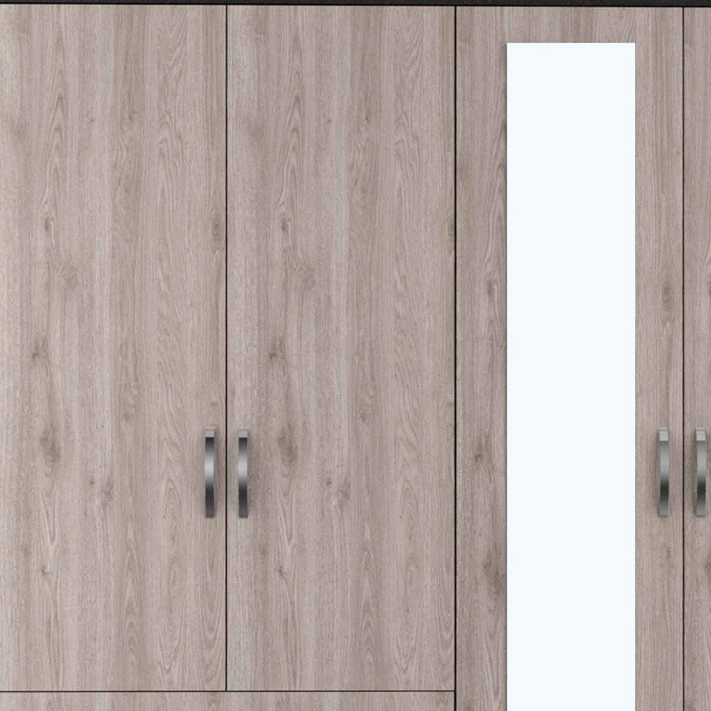 63" Brown And Black Wood Mirrored Two Drawer Dresser  Warm Home View