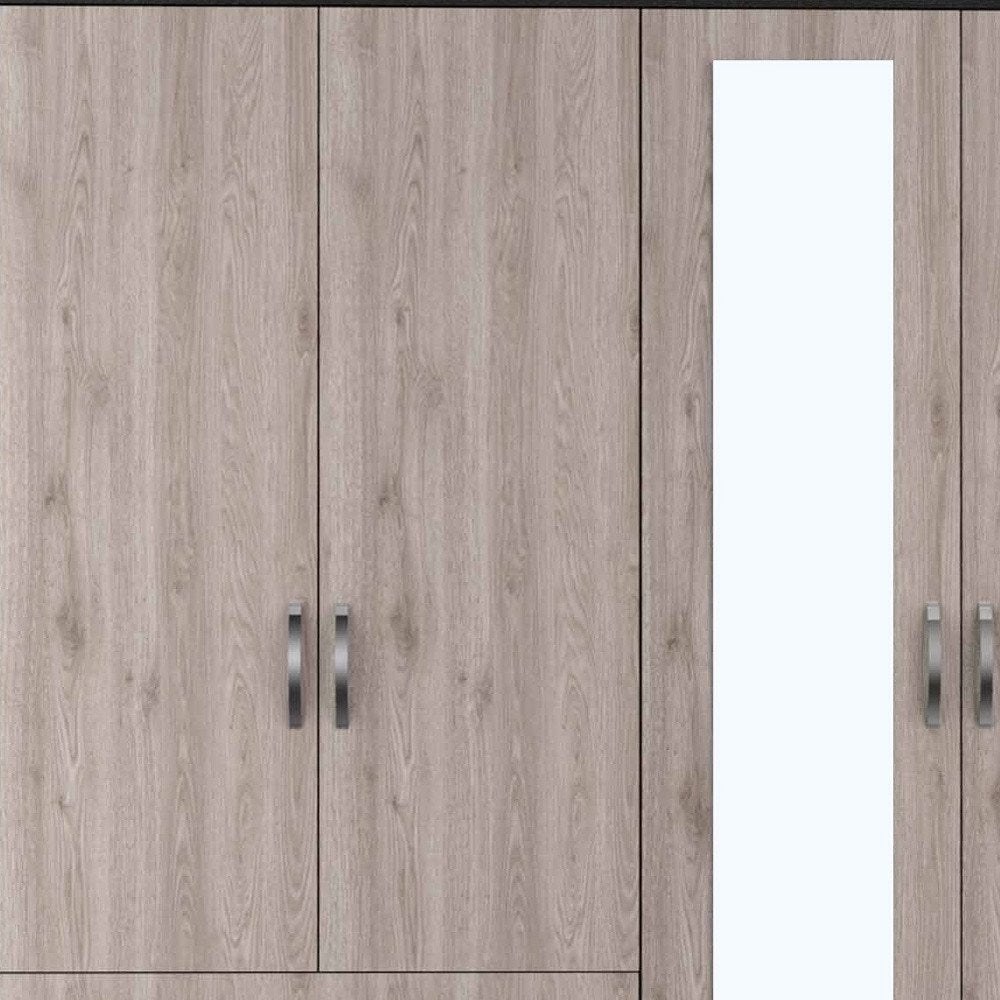 63" Brown And Black Wood Mirrored Two Drawer Dresser  Warm Home View
