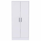 71" White Wood Two Door Single Drawer Combo Dresser  Warm Home View