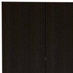 79" Modern Black Pantry Cabinet with Two Doors and Five Shelves  Warm Home View