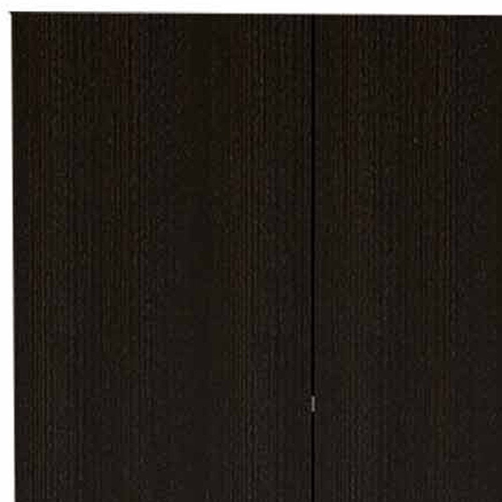 79" Modern Black Pantry Cabinet with Two Doors and Five Shelves  Warm Home View