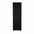 79" Modern Black Pantry Cabinet with Two Doors and Five Shelves  Warm Home View