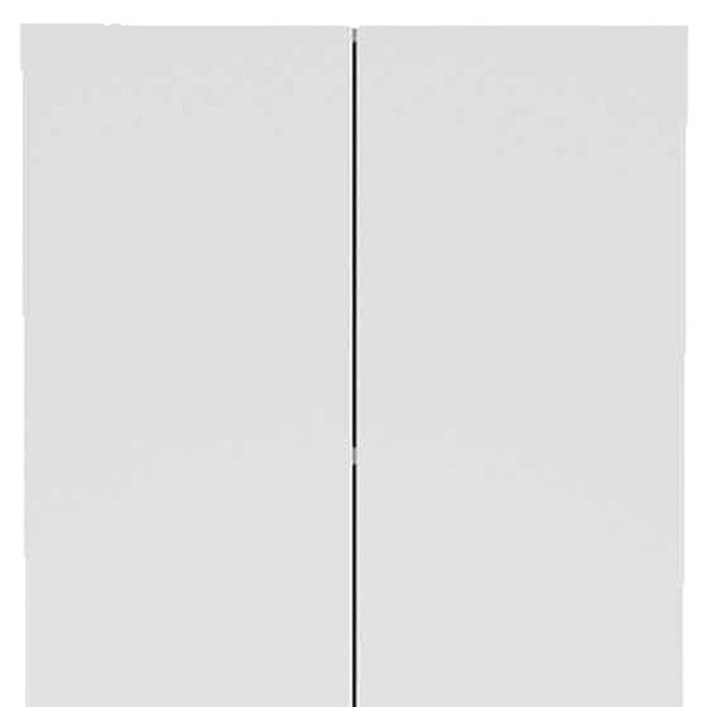 78" Modern White Pantry Cabinet with Two Full Size Doors  Warm Home View