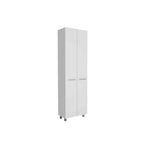 78" Modern White Pantry Cabinet with Two Full Size Doors  Warm Home View