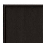 79" Modern Black Pantry Cabinet with Five Shelves  Warm Home View