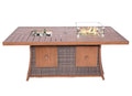 71" Brown Aluminum Cooler Insert with Umbrella Hole  Warm Home View