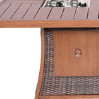 71" Brown Aluminum Cooler Insert with Umbrella Hole  Warm Home View