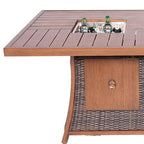 71" Brown Aluminum Cooler Insert with Umbrella Hole  Warm Home View
