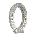 Oval Crystal Extravaganza 17.5" Table Lamp // Led Strip  Warm Home View