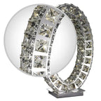 Oval Crystal Extravaganza 17.5" Table Lamp // Led Strip  Warm Home View