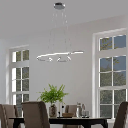 Shanghai LED Adjustable Chandelier // Chrome  Warm Home View