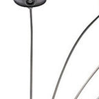 84" Gold Five Light Arc Floor Lamp With Brass Metal Dome Shade  Warm Home View
