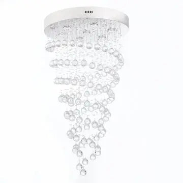 Crystal Chandelier Double Helix// 7 Light, 38" Hanging Length  Warm Home View