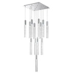 Sparkling Night Cylinder Chandelier// 13 Light  Warm Home View
