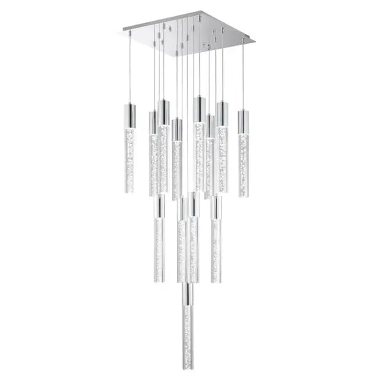 Sparkling Night Cylinder Chandelier// 13 Light  Warm Home View