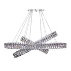 Crystal Elegance LED Chandelier // 3 Ovals  Warm Home View