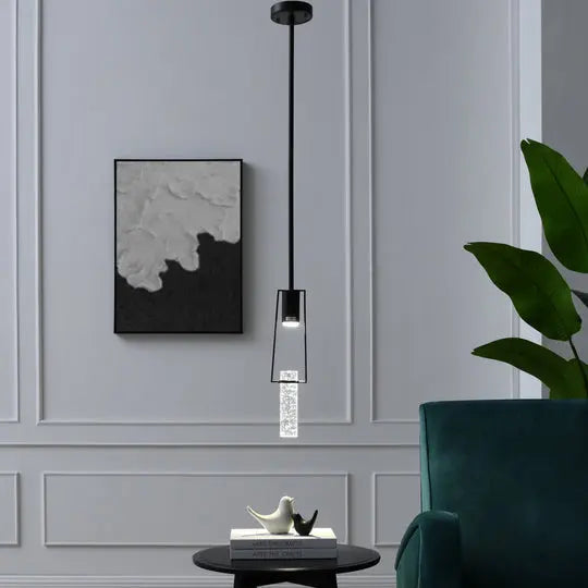 Harmony Single Pendant // Matte Black  Warm Home View