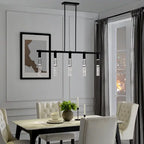 Harmony 5 Light Chandelier // Matte Black  Warm Home View