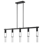 Harmony 5 Light Chandelier // Matte Black  Warm Home View