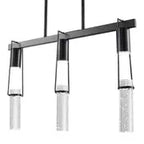 Harmony 3 Light Chandelier // Matte Black  Warm Home View
