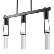 Harmony 3 Light Chandelier // Matte Black  Warm Home View