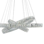 Crystal Elegance Three Ring Chandelier  Warm Home View