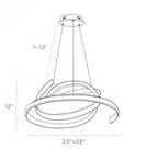 Oslo LED Adjustable Chandelier // Black  Warm Home View