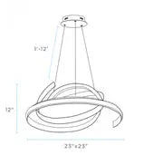 Oslo LED Adjustable Chandelier // Black  Warm Home View
