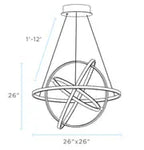 Oxford LED Adjustable Chandelier // Sandy Gold  Warm Home View