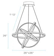 Oxford LED Adjustable Chandelier // Sandy Gold  Warm Home View