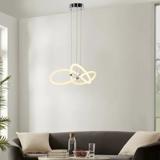 Daisy LED Adjustable Chandelier // Chrome  Warm Home View