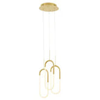 LED Three Clips Chandelier // Sandy Gold  Warm Home View