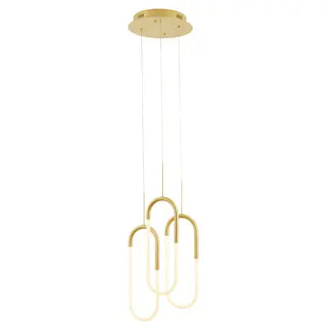LED Three Clips Chandelier // Sandy Gold  Warm Home View