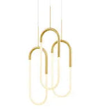 LED Three Clips Chandelier // Sandy Gold  Warm Home View
