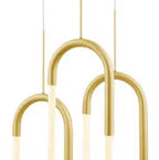 LED Three Clips Chandelier // Sandy Gold  Warm Home View