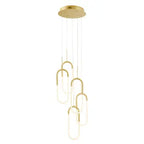 LED Five Clips Chandelier //  Sandy Gold  Warm Home View