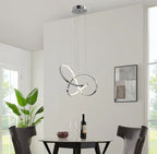 Knotted LED Dimmable Chandelier // Chrome  Warm Home View