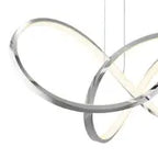 Knotted LED Dimmable Chandelier // Chrome  Warm Home View