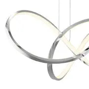 Knotted LED Dimmable Chandelier // Chrome  Warm Home View