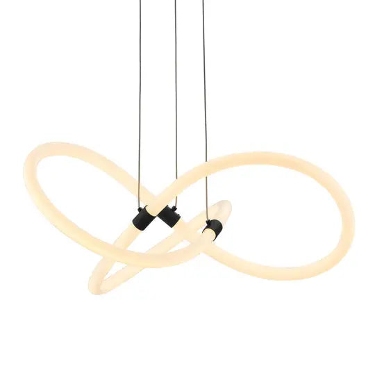 Daisy LED Adjustable Chandelier // Matte Black  Warm Home View