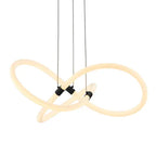 Daisy LED Adjustable Chandelier // Matte Black  Warm Home View